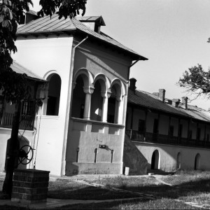  Monastery cells tract of four-sided enclosed courtyard, Cernica, Romania, 1969. 